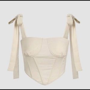 Cider Bow Straps Corset Cami small women’s top